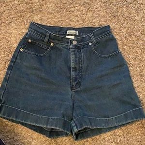 Vintage denim high-waisted shorts